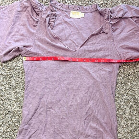 Nation LTD Lavender Prima Cotton T-Shirt - Picture 3 of 6